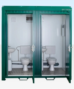 Buy 1+1 Double Mains Toilet 8Ft x 5Ft (Green) Online