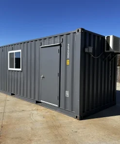Buy 20 ft 20’ Slate Gray Shiplap 120V Shipping Container Office Minisplit Online